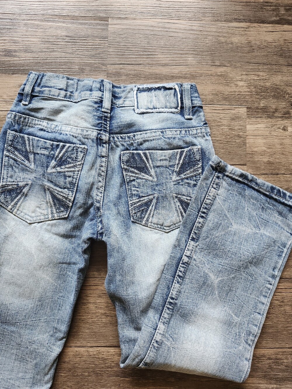 Helix Slim Boot Boys Size 10 Jeans in Light Blue Denim